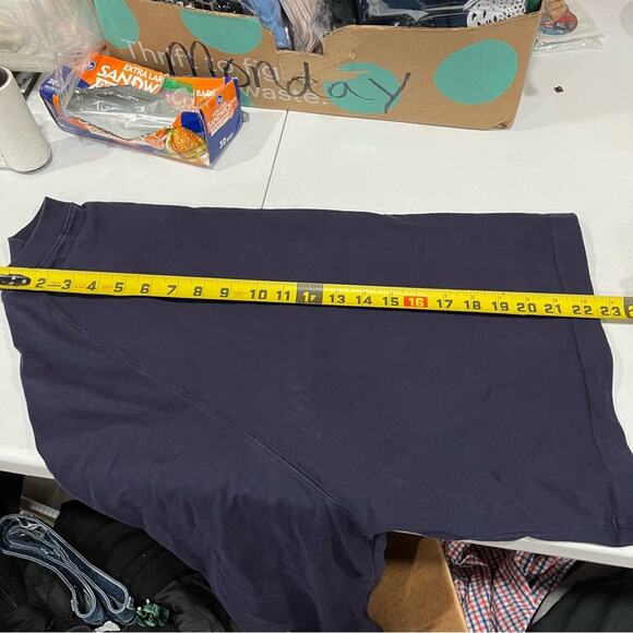 AG Adriano Goldschmied Women's Cubo Sweatshirt Indigo Ink Blue Cropped Womens M - Picture 7 of 7